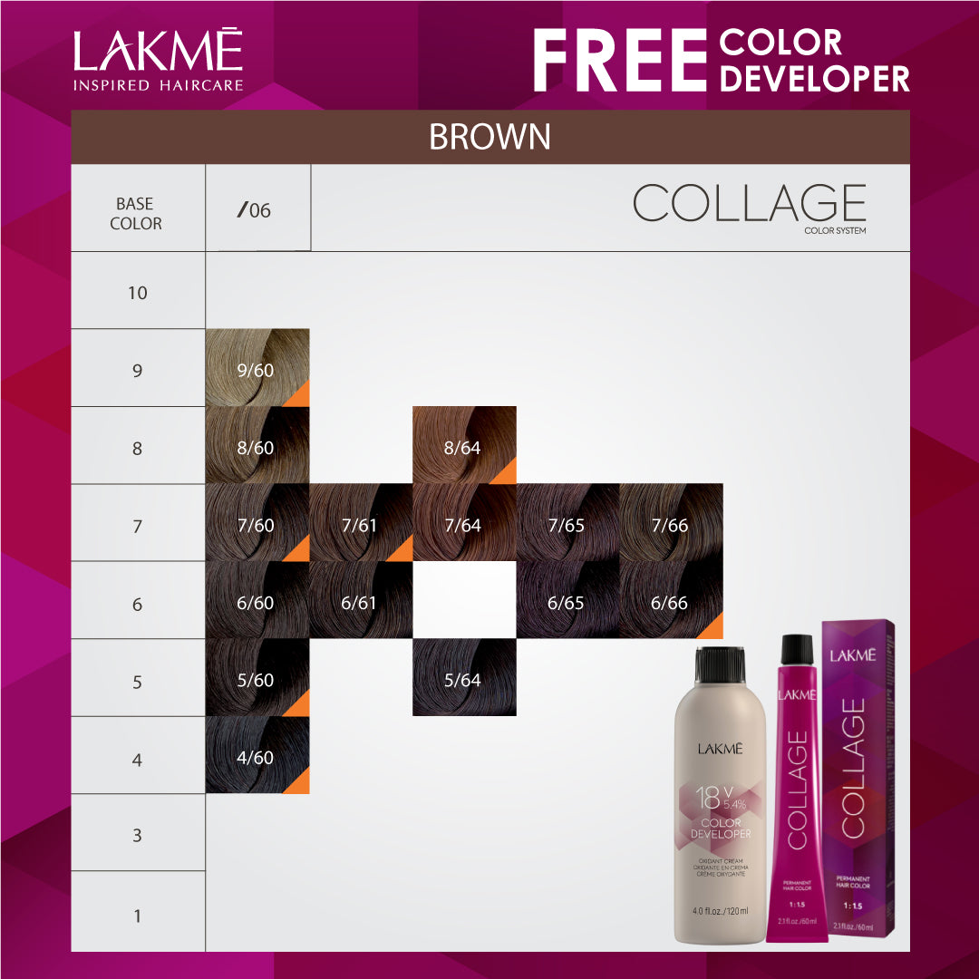 LAKME COLLAGE + DEVELOPER - BROWN